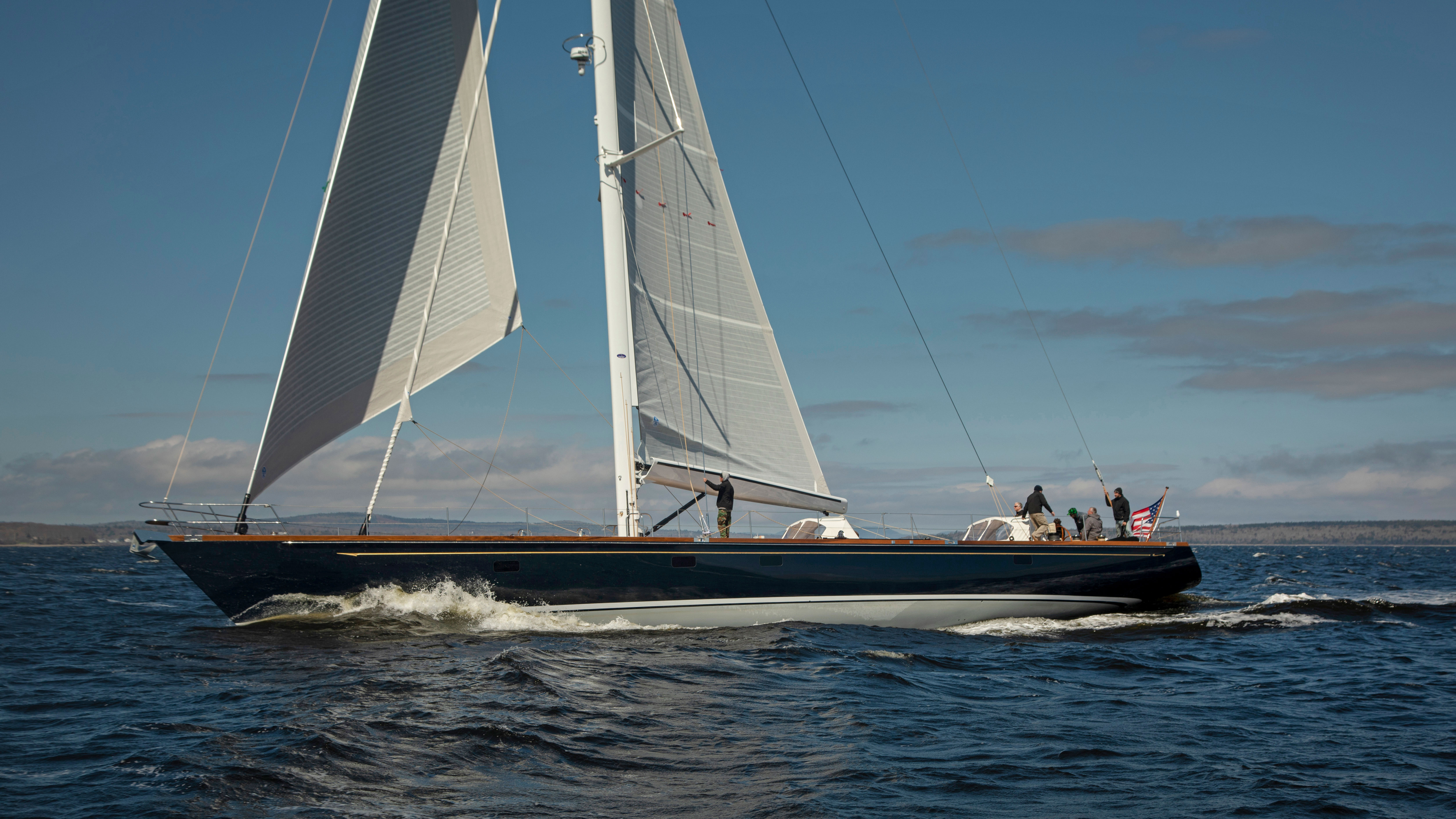 Sea trials completed on the recently launched custom 28m sailing