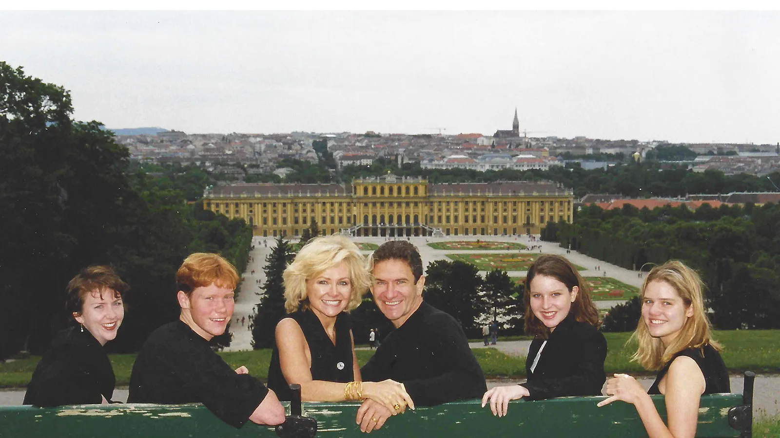Kathryn Hall and family In Vienna in 1998