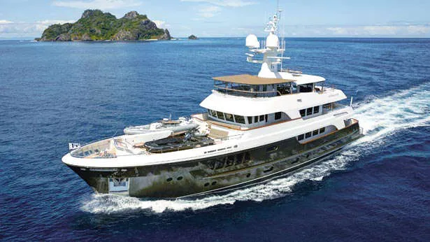 caryali super yacht aerial profile