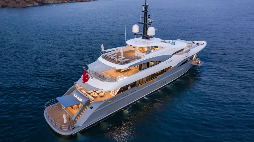 Spotted-48m-Bilgin-superyacht-Lilium-on-maiden-voyage-exterior