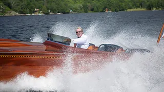 Bobby Genovese driving a tender