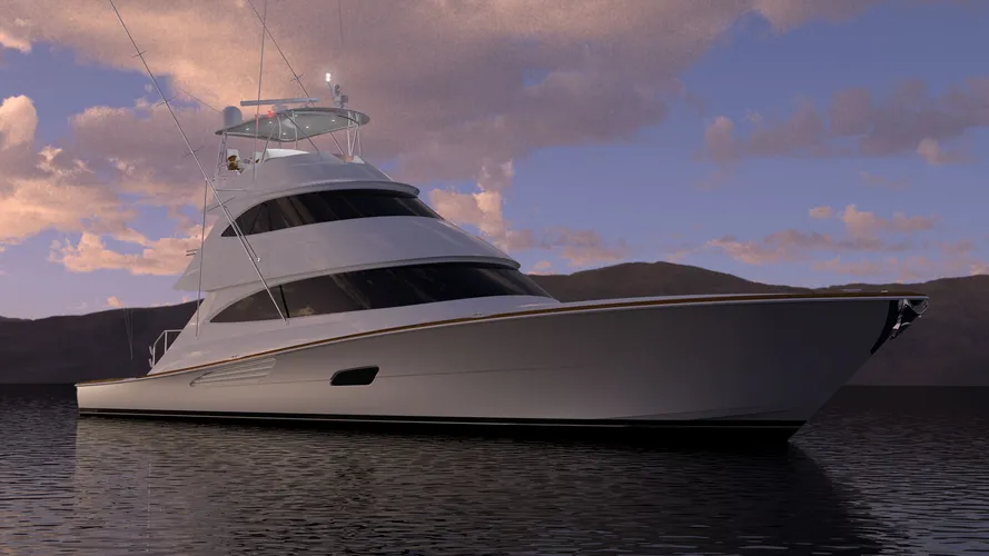 Viking 90 at sunset render