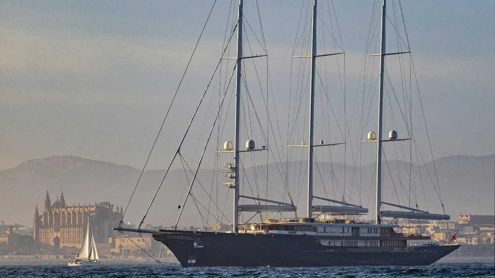 Koru in front of Palma Cathedral