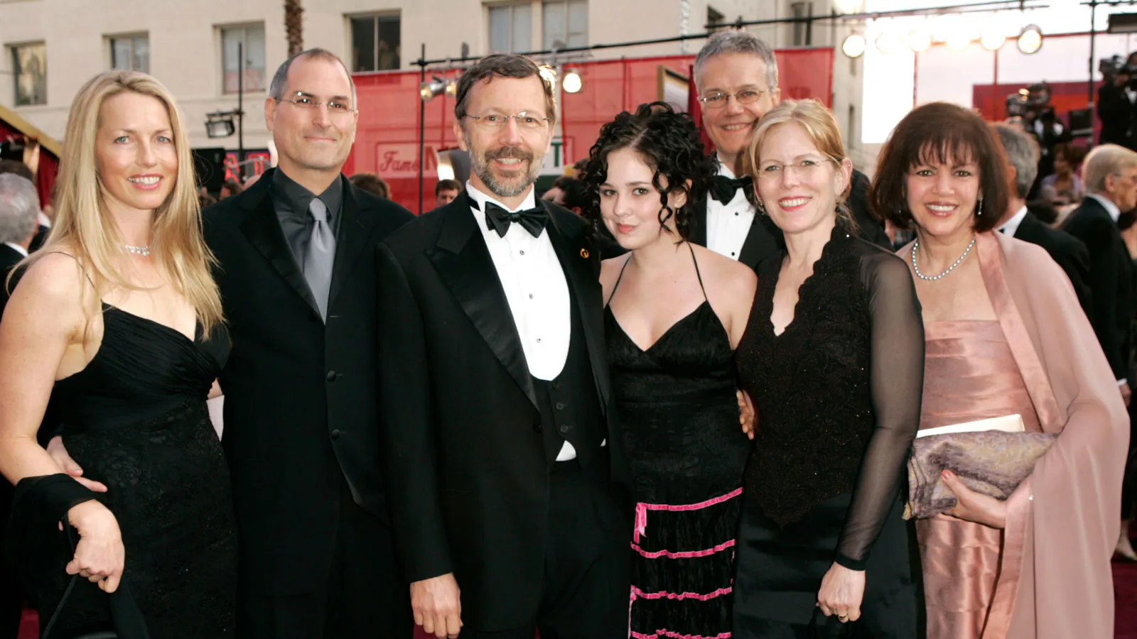 Steve Jobs pictured with Laurene Powell Jobs (left)