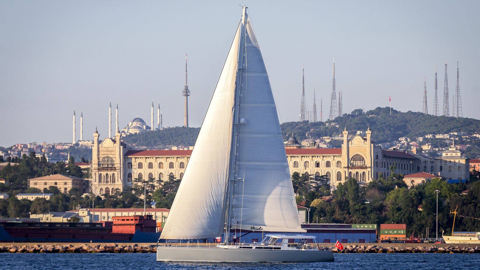 Mighty Mishi Test driving Mishi Yachts' debut sailer in Istanbul, Turkey