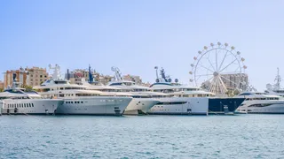 Marina Port Vell superyachts berthed