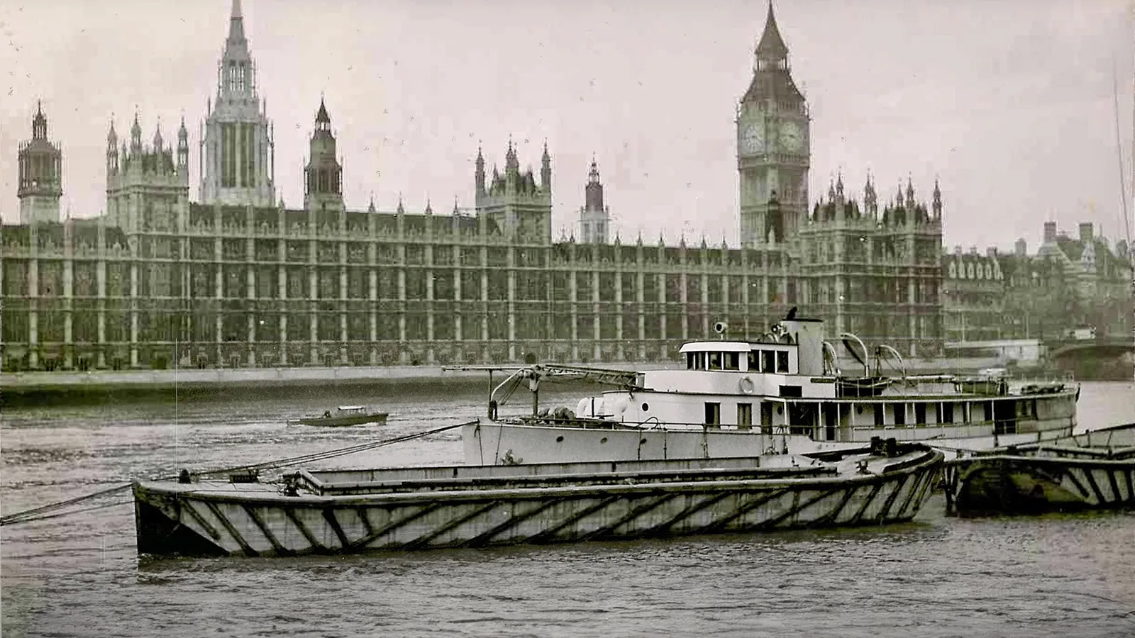 Northwind could often be found moored outside the Houses of Parliament during WWII