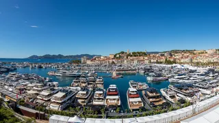 Luxury yachts on display at Cannes Yachting Festival 2025 in Vieux Port, showcasing new launches and marine innovations