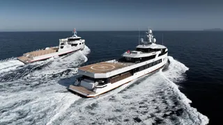 damen yachting delivers first xplorer 60 and yacht support 53 to same owner