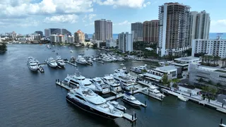 Las Olas Marina Fort Lauderdale superyacht berths with yachts over 75 metres docked along the waterfront