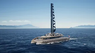 Royal Huisman unveils 50m hybrid sailing catamaran concept Aera