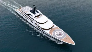 120m Amels superyacht Project Tanzanite on sea trials