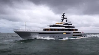 111m Oceanco superyacht Leviathan on sea trials