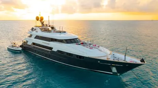 49m Trinity Yachts motor yacht No Bad Ideas rejoins the market