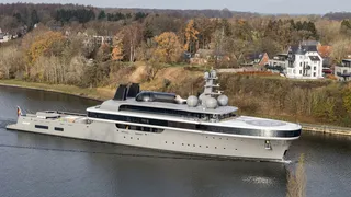 Lürssen's 114m fuel-cell superyacht Project Cosmos on sea trials