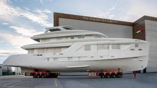 First 40m Admiral A-40 yacht model moves to outfitting