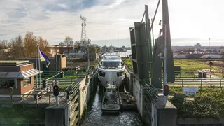 Custom 36m Van der Valk yacht Jangada on sea trials