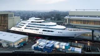 lurssen launches 116m superyacht boardwalk