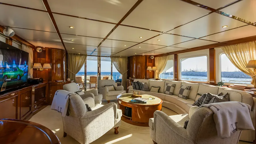 35m stella fiera yacht for sale - main saloon