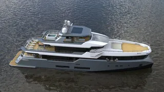 Abdulbaki Sęnol releases 35m yacht concept with "unconventional" bow design