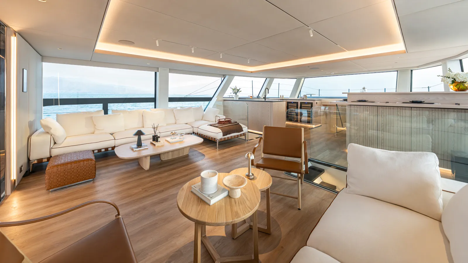 ultima 88 catamaran sitting area