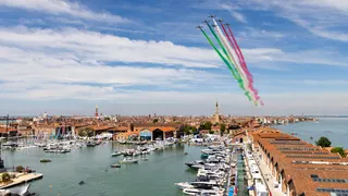 Sailing yachts and catamarans displayed at Venice Boat Show 2026