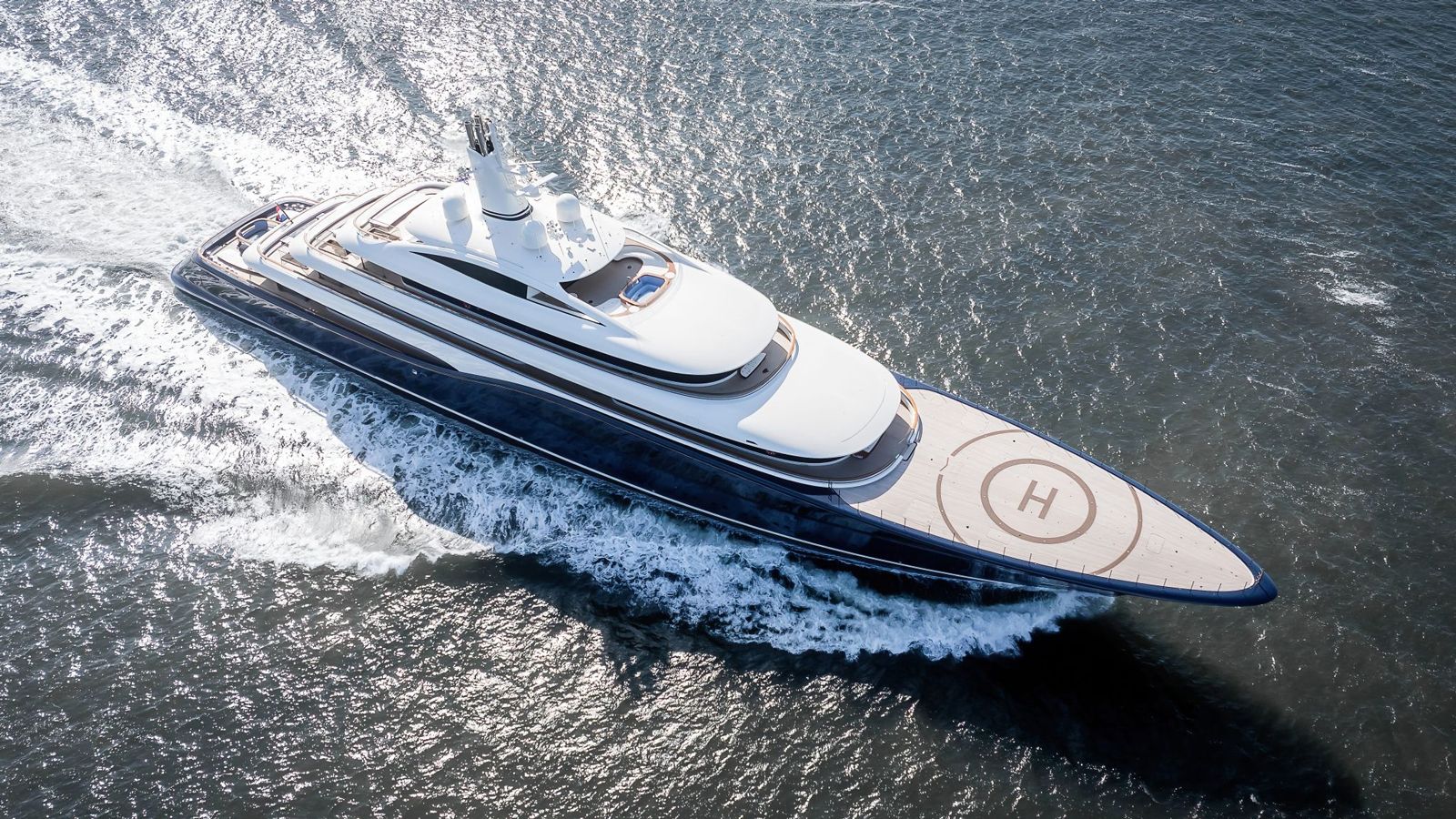 101m Feadship superyacht Destiny departs the Netherlands