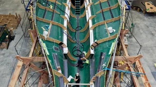 Global Yacht Technology reaches construction milestone on 31m trimaran yacht