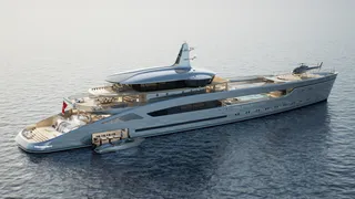 Lagaria unveils 90m superyacht concept Platea with central terrace amidships