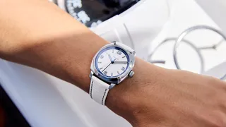 Fears Brunswick 40 Helmsman ES luxury watch with bright white dial designed for yacht owners
