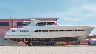 feadship f80 yacht moves to outfitting