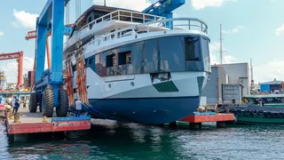 35m wheelchair accessible yacht hits the water from Soyaslan Marine