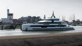57m full-custom Heesen superyacht Project Setteesettanta prepares for sea trials