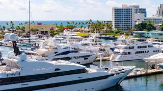 Bahia Mar Marina Fort Lauderdale superyacht berths aerial view