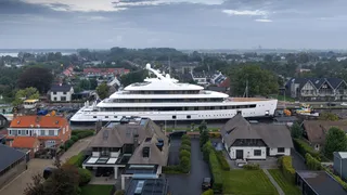 Secretive 80m Feadship superyacht Project 716 en route to sea trials