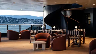 Orient Express Corinthian sailing yacht exterior view with Exteta outdoor furniture