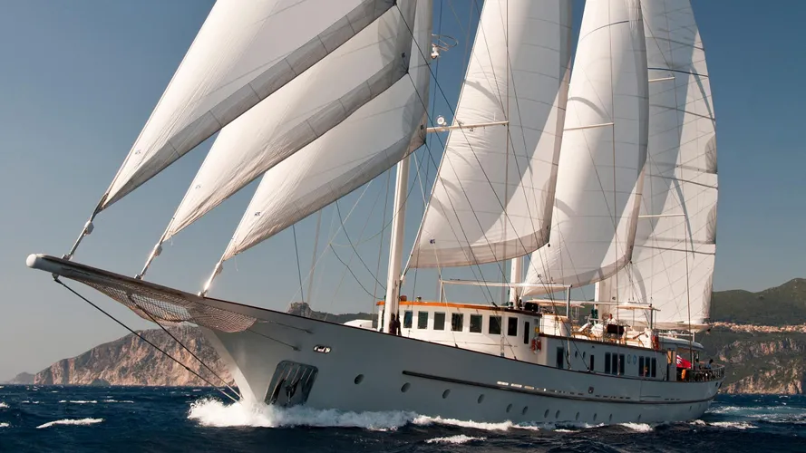 loretta montigne sailing yacht aegean yacht 57m 2009 half profile