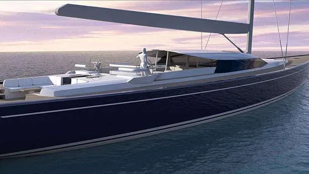 sailing yacht blue papillon