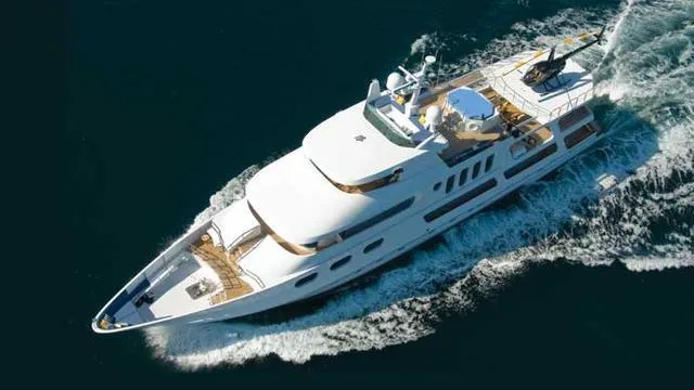 super yacht leight star aerial view