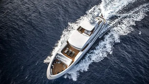 Super Yacht Okko aerial view