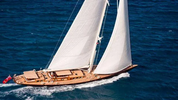 Sailing Yacht Pumula aerial view