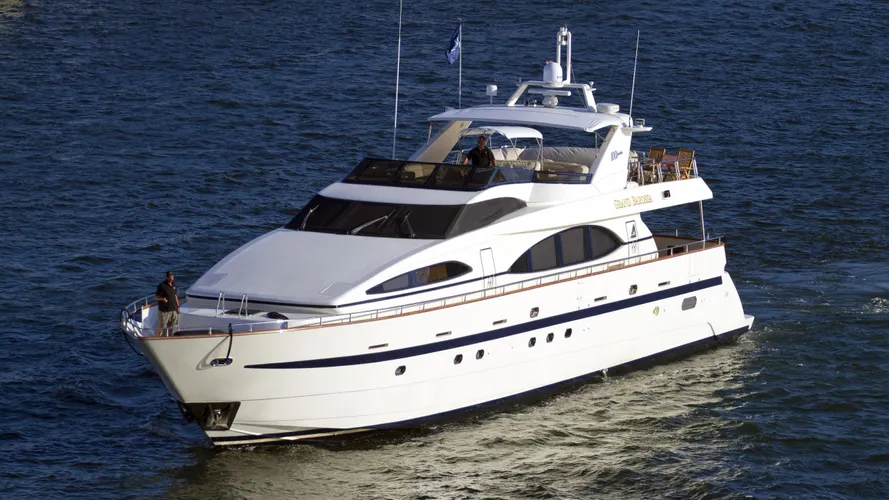 azimut jumbo 100 my my my grand barossa 1999 motoryacht half profile
