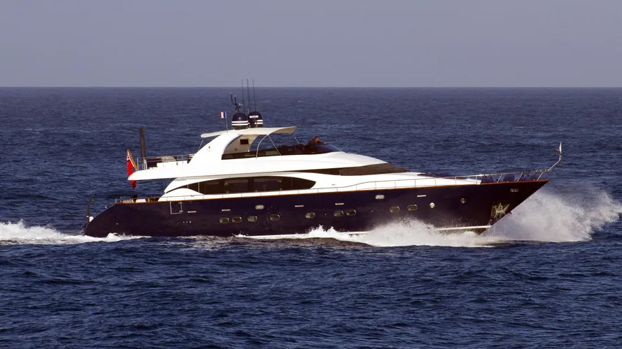 asha-motor-yacht-Maiora-27-2006-27m-running-profile