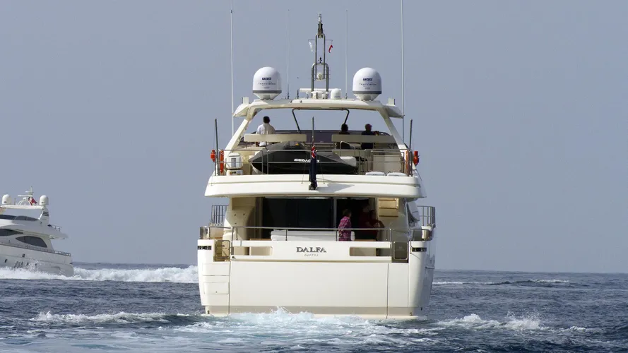 the capital dalfa motor yacht custom line 97 ferretti 2008 29m running stern