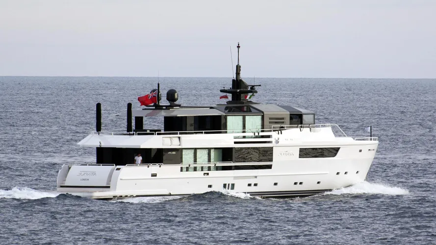 jurata motor yacht arcadia 115 2014 35m cruising half stern