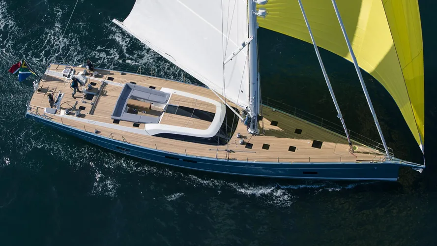Feelin good sailing yacht aerial