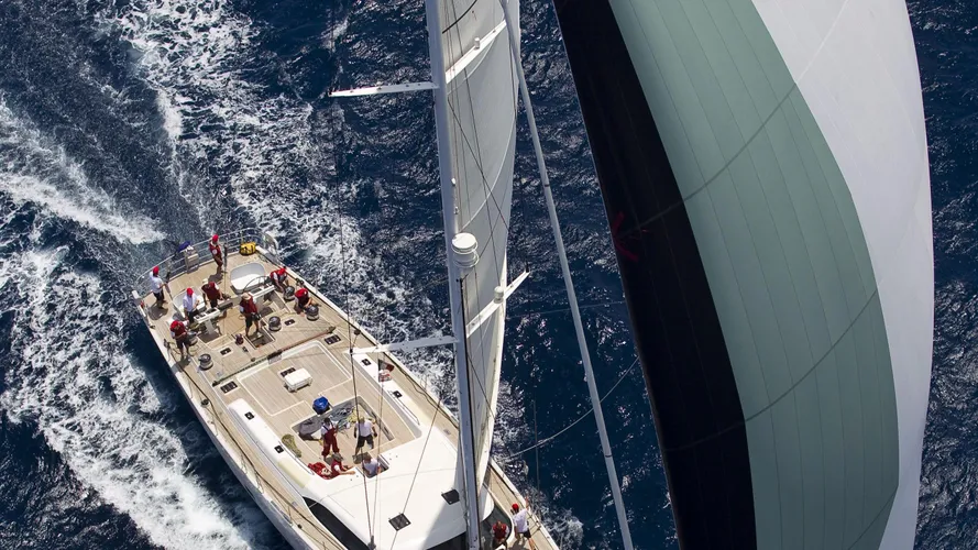 I Sea sailing yacht aerial