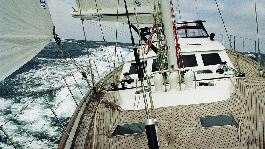 Wavelength sailing yacht deck