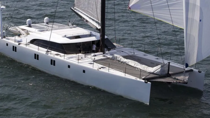 sunshine catamaran sailing yacht gunboat 2010 27m aerial