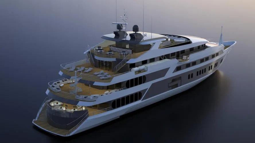 serenity motoryacht austal 72m 2003 rendering